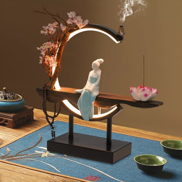 unbrand Incense Burner Backflow Waterfall Incense Burner Smoke Censer Holder