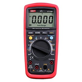 UNI-T UT139B CAT III 600V True RMS Digital Multimeter with Frequency, NCV, Resistance, Voltage, Temperature Measurement, Red/Grey