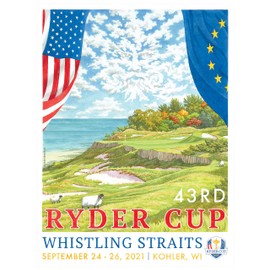 Lee Wybranski PGA Championships Poster Artwork (12" x 16" Print, 2021 Ryder Cup)