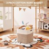 OIAHOMY 3-Pack Kallax Storage Cubes, Cotton Rope Woven Baskets for