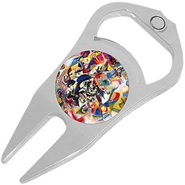 NewCharms Composition VII Golf Ball Marker Divot Repair Tool Bottle Opener