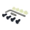 Anti-Theft License Plate Screws - Rustproof Fastener Kit with Theft-Proof Black Stainless Screws, Nylon Inserts, and Easy Installation Tools for Fastening License Plates (Black Stainless Steel)