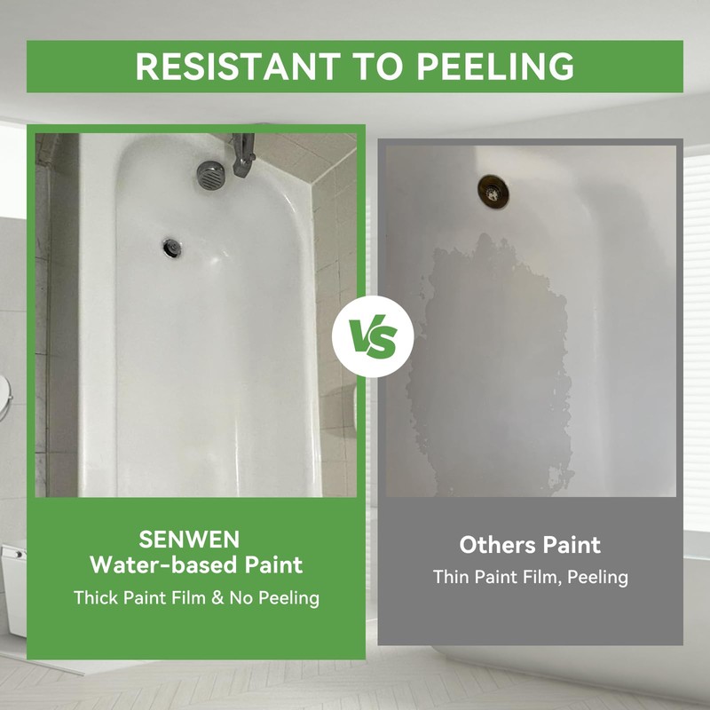 styleonme Tub and Tile Paint White, 50-60sq.ft, Bathtub Washbasin Toilet