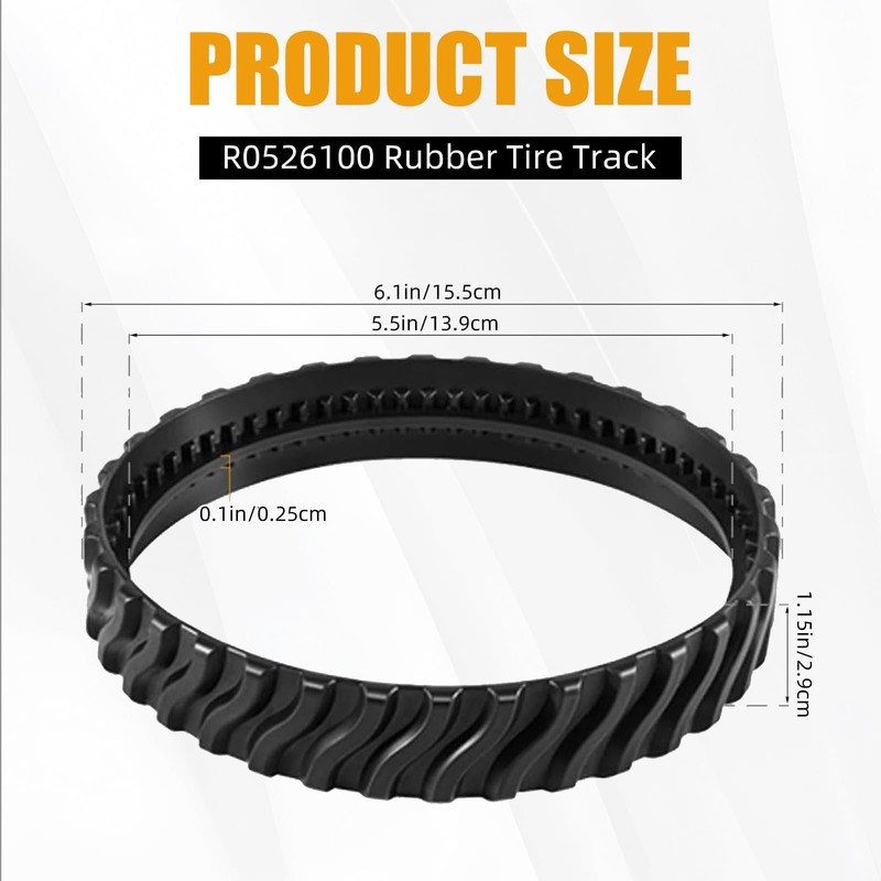 Tellfeel 4-Pack R0526100 Pool Cleaner Tire Track Replacement for Zodiac