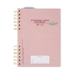 DesignWorks Ink Standard Edition No.12 Dusty Pink Undated Planner, Notebook, Diary with 192 Lined Pages, Elastic Pen Holder and Durable Spiral Bound for Work, Writing, Journaling