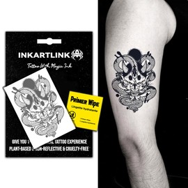 INKARTLINK Semi Permanent Tattoo, Temporary Tattoo, party tattoo, beautiful and realistic design, fun tattoo experience, cruelty-free, non-reflective, waterproof (Prajna 2)