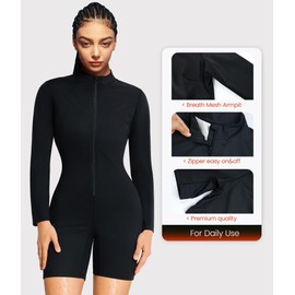 Junlan Sauna Suit for Women Full Body Sweat Suit(Silver,Large)