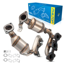 PHILTOP Exhaust Manifold Catalytic Converter Kit Compatible with Toyota 2004-2006 Sienna 3.3L FWD Stainless Steel Catalytic Converter 16392, 16393(EPA Compliant)
