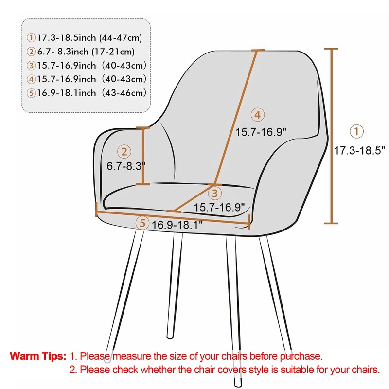 Dining Chair Slipcover Set of 2 Elastic Chair Covers with