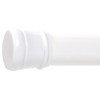 Zenna Home Tension Shower Curtain Rod, White, 27 to 40