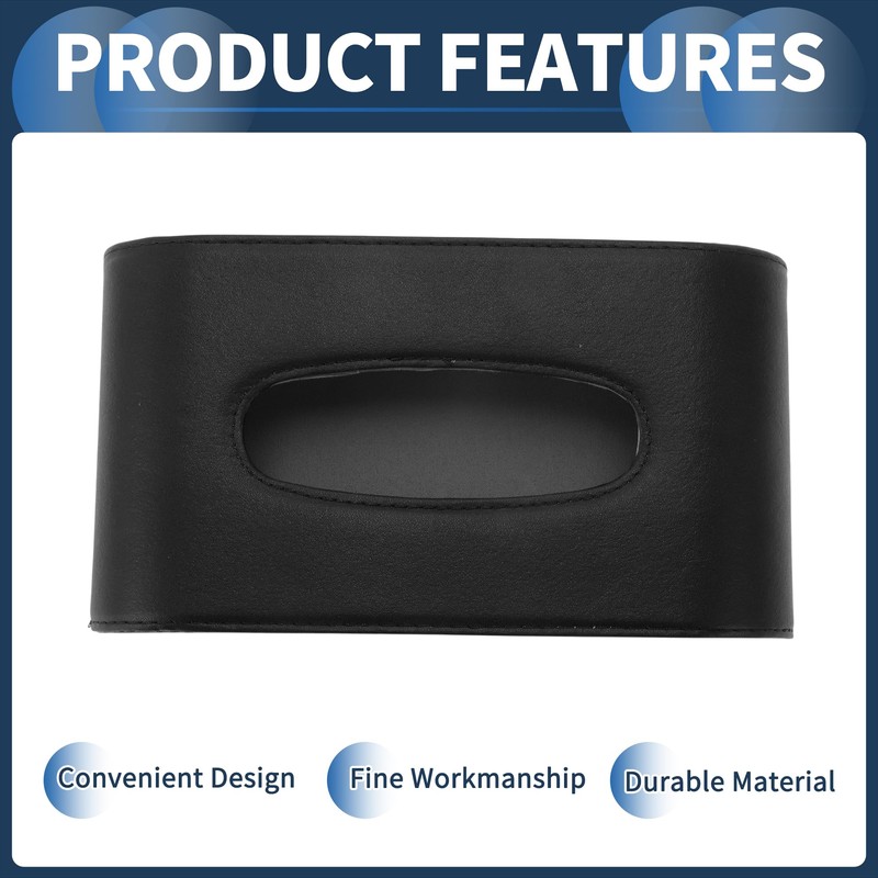 HEROFFIX Car Tissue Holder Car Tissue Box Organizer Edge Stitching