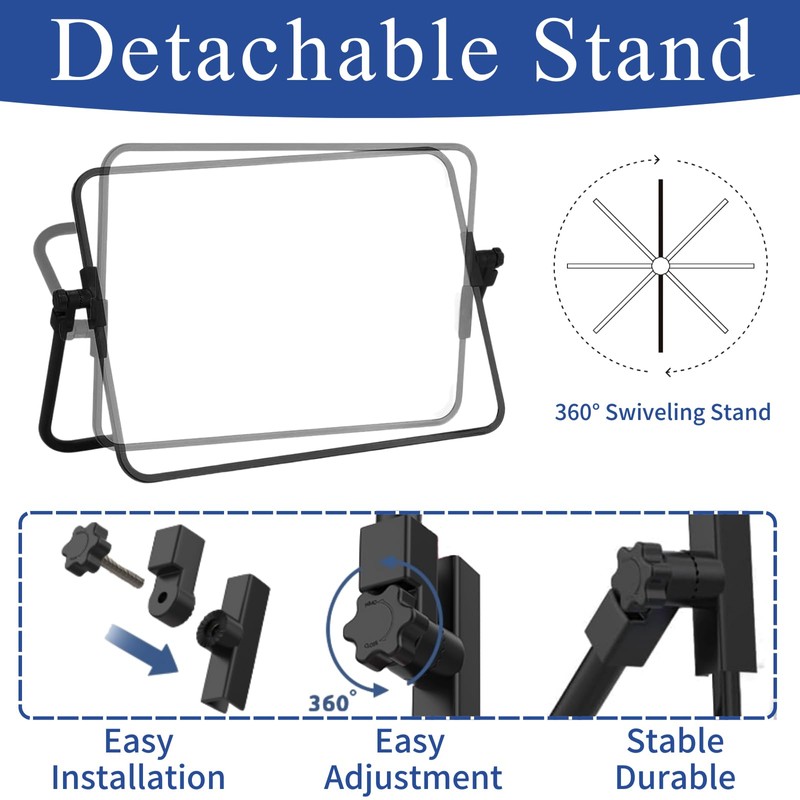 DONGDA Dry Erase Whiteboard A4, Double Sided Magnetic Whiteboard with