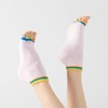 Yoga Pilates Toe Socks Toeless Socks with Grips for Women