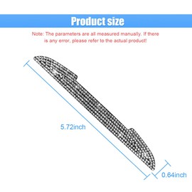 4PCS Bling Car Door Handle Scratch Protective Stickers, Rhinestone Anti-Collision Car Exterior Decoration Strip, Auto Side Rearview Mirror Edge Safety Guard, Universal Vehicle Accessory (White)