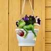 DAZZTIME Hanging Frogs, Flower Pot Hanging Frog Decoration, Green Frog
