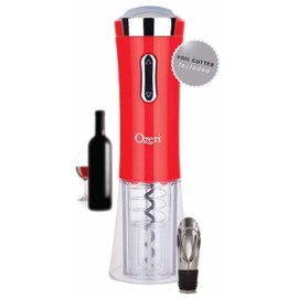 Ozeri Nouveaux II Electric Wine Opener with Foil Cutter, Wine Pourer and Stopper