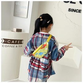 Dinosaur Fanny Pack,Kids Bum Bag Bumbag Cartoon Hipsack Belt Bag Waist Bag Fanny Pack Fabric Nylon Money Belt Crossbody Chest Bag for Children Grils Boys Running Hiking Travel Sports Yellow