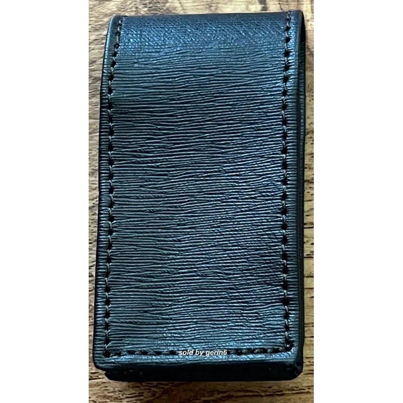 Dunhill Lighter Case / Pouch, Dark Brown Fine Grained Leather