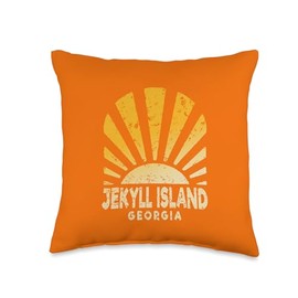 Jekyll Island GA - Sunny Jekyll Island Georgia Throw Pillow