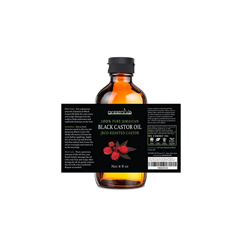 Aceite de Ricino Negro Jamaiquino GreenIVe Jamaican Black Castor Oil,