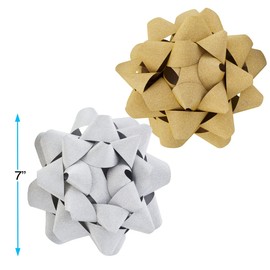 Christmas Bow Assortment Pack (81 Bows: Red, Gold, Green, Silver, Blue) Includes 2-7" Jumbo Bows 4-Beautiful Fountain Bowsfor Christmas, Hanukkah, Birthdays, Presents