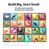 rokt&razo, Birds, 24 Mini Pack, 1000 Pieces Daily Puzzles, Advent