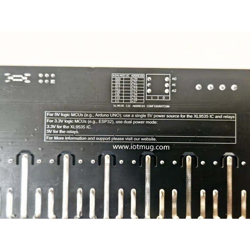 IOTMUG 8 Channel I2C Electromagnetic Relay Module Arduino Raspberry Dual