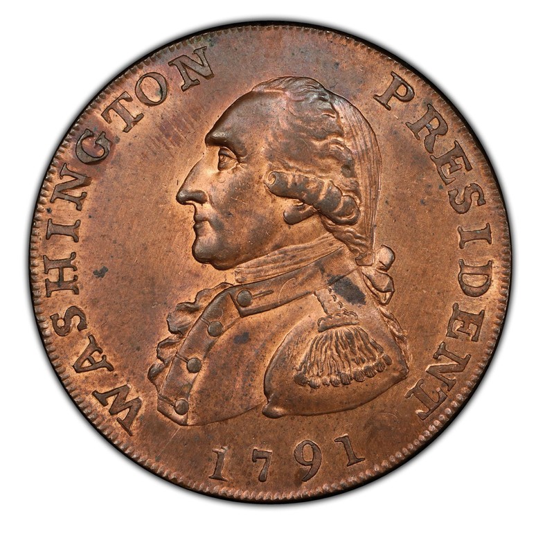 High Quality Replica Historic Coin USA 1791 Washington President Large