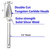Carbide Burr Set 1/4" Shank SF-3 Die Grinder Bits Tungsten