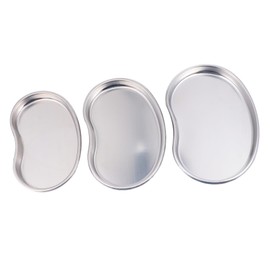 LABRIMP 3Pcs Stainless Steel Medical Kidney Shaped Laboratory Equipment for Safe Waste Collection Easy Cleaning and Spill Prevention Clinics and Wards