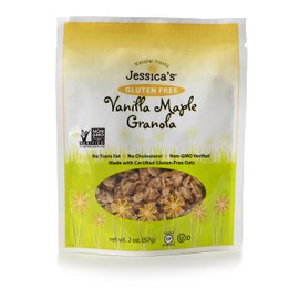 Jessica's Natural Foods Gluten-Free Granola - Packs of 10 (2oz snack bags) - All-Natural Granola, Breakfast Cereal and Snack, Certified Gluten Free - Vanilla Maple