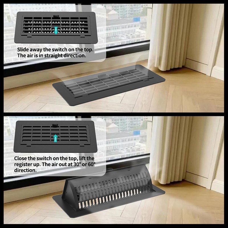 2 Pack Adjustable Air Vent Deflector for 4x10 Inch Registers