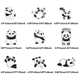 30Pcs Panda Stickers, Cute Panda Scrapbooking Stickers, Vinyl Pandas Sticker for Album,Travel Journal, Scrapbooking