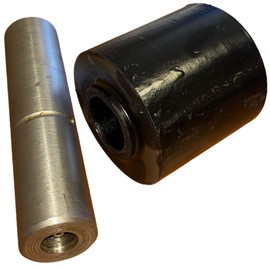 HYW Products 4"" x 4"" Nose Roller for Roll Off Containers 40,000 lbs, Black