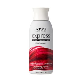 Kiss Express Semi-Permanent Hair Color 100mL (3.5 US fl.oz) (1 Count, Crimson)