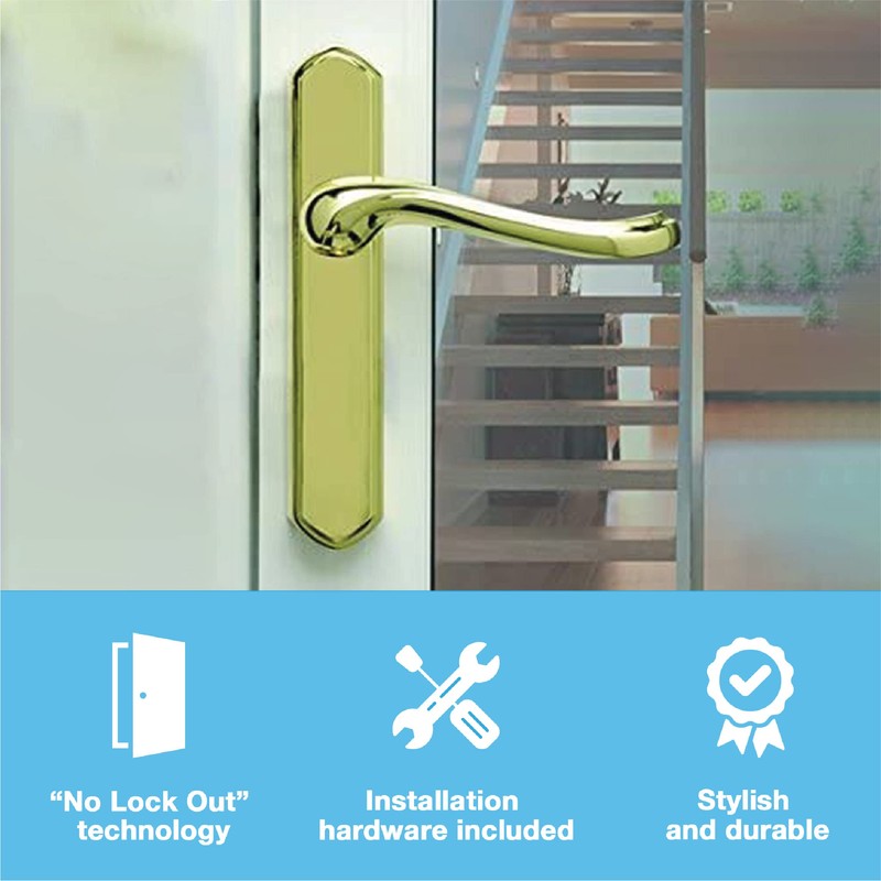 Wright Products VCA112PB Castellan Surface Lever Mount Latch with Deadbolt