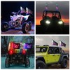 Nilight 2PCS 2FT RGB LED Whip Light with Extra Stop