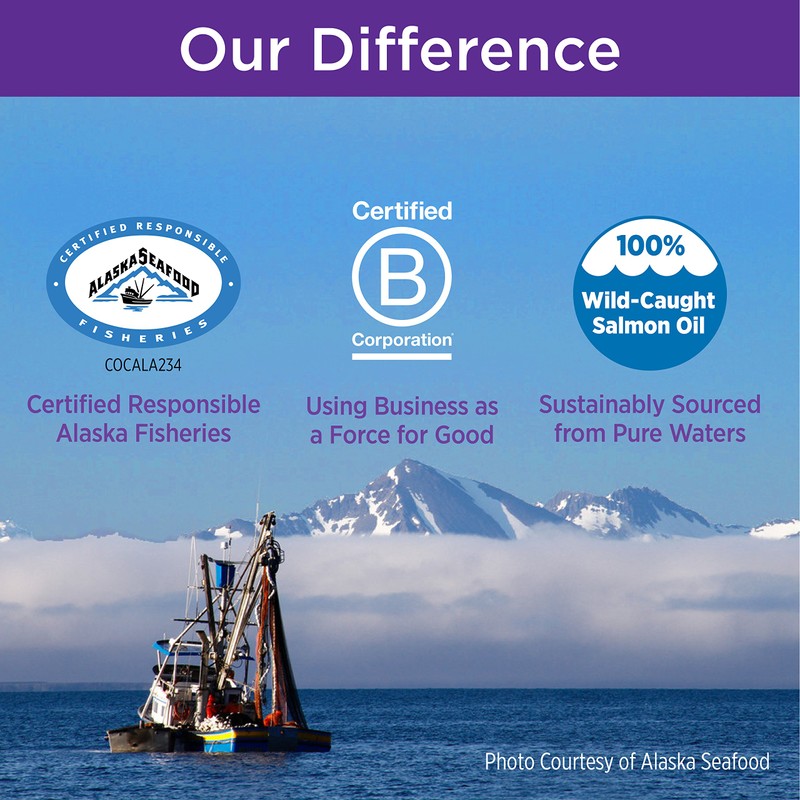 New Chapter Wholemega Fish Oil Supplement Softgels, Wild Alaskan Salmon