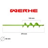 WERHE Soil auger for drill 46 mm Ø, 370 mm