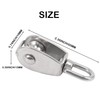 HARLUE 4PCS Single Pulley Block M15 Stainless Steel Small Pulley