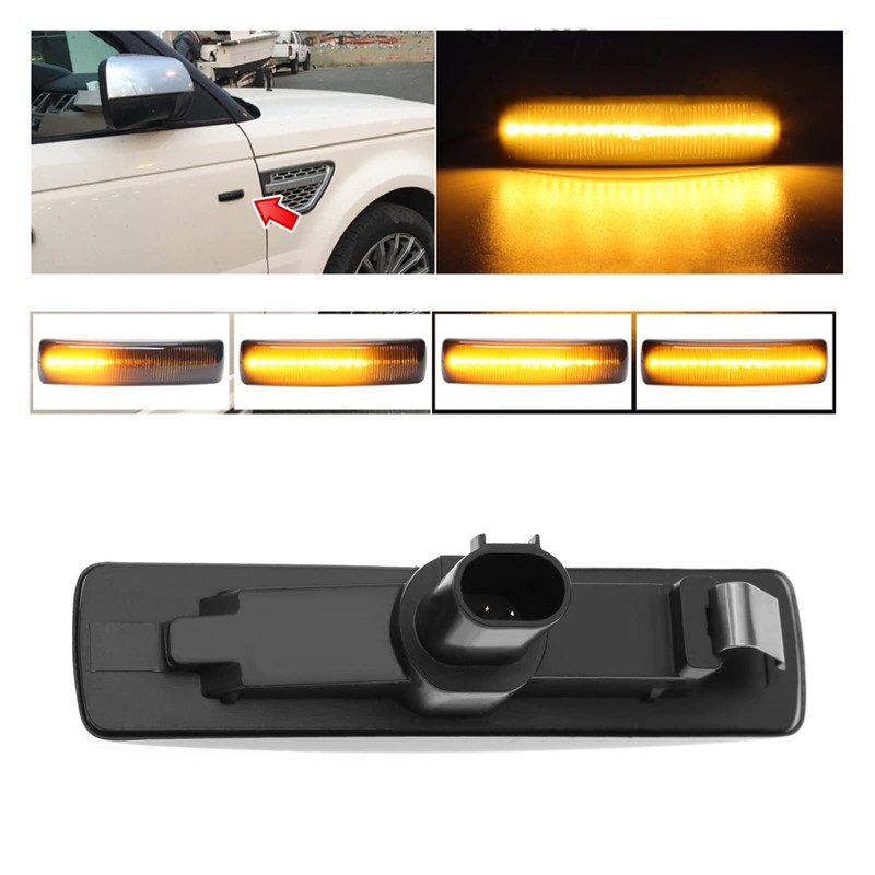 EMSea 2Pcs Dynamic Indicator Lights Replacement XFC500040 Compatible with Land