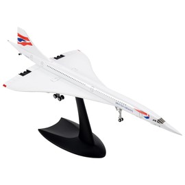 Clickinline 1/200 Concorde Supersonic Passenger Aircraft Air British Airways Model for Static Display Collection