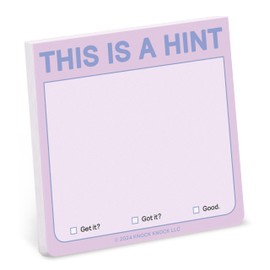 1-Count Knock Knock This is a Hint Sticky Notes, Cute Sticky Notes & Memo Note Pad, 3 x 3-Inches, 100 Sheets Each