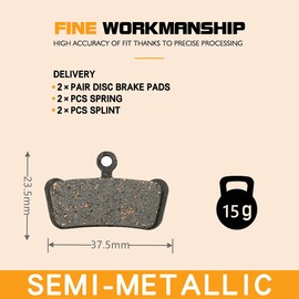 GERUIEN 2 Pairs Brake Pads for SRAM Guide R, Guide RS, Guide RSC and Guide Ultimate & Avid XX/XO Trail / E9 Trail / E7 Trail/Sram Guide