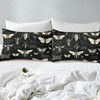 Butterfly Moth Insects Fitted Sheet Queen Size,Bug Beetles Entomological Bed