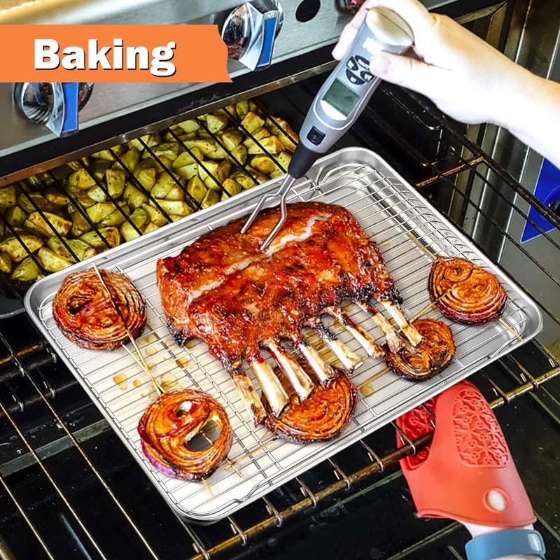 P&P CHEF Cooling Baking Rack Pack of 2, Stainless Steel