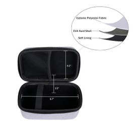 Ginsco Ginsco Universal Hard Shell Case for Blood Pressure Monitor, Compatible with Omron Bronze/iHealth/Oklar, Portable Carrying Travel Case with Handle, Mesh Pocket for Cuff/Batteries/Charger (Gray, M)