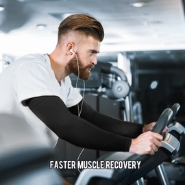 GOUNOD Sun Protection Cooling Compression Arm Sleeves For Men - Gardening Outdoors Sports Workouts volleyball arm sleeves