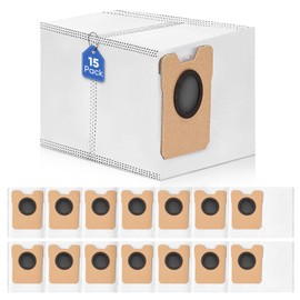 BIHARNT 15 Pack Omni C20 Dust Bags for Eufy C20 C10 Compatible with Eufy Robot Vacuum Omni C20 C10, Vacuum Bags Large Capacity Accessories with 4-Layer Replacement Bags