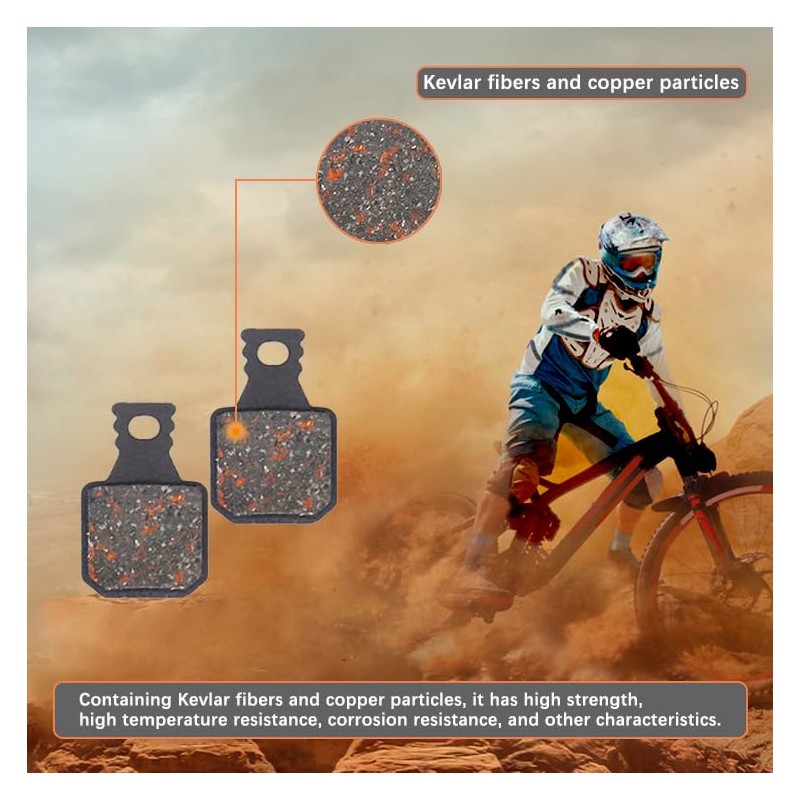 MEXITAL 2 Pairs of Bicycle Disc Brake Pads for Magura